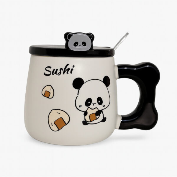ماگ مدل پاندا طرح SUSHI به همراه قاشق